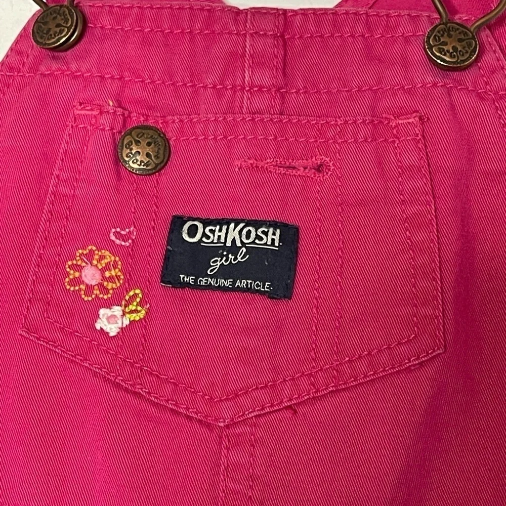 OshKosh B’gosh Vintage Embroidered pink Overalls